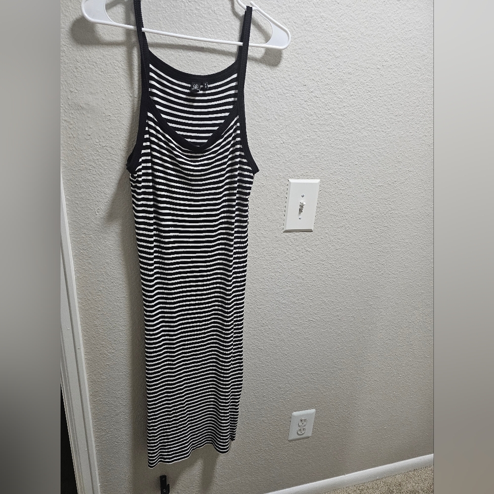 Volcom Black and White Striped Dress